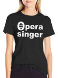 Opera Singer Graphic T-Shirt - Black Cotton Tee