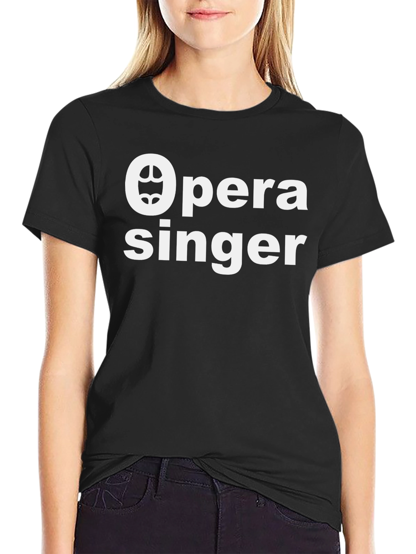 Opera Singer Graphic T-Shirt - Black Cotton Tee