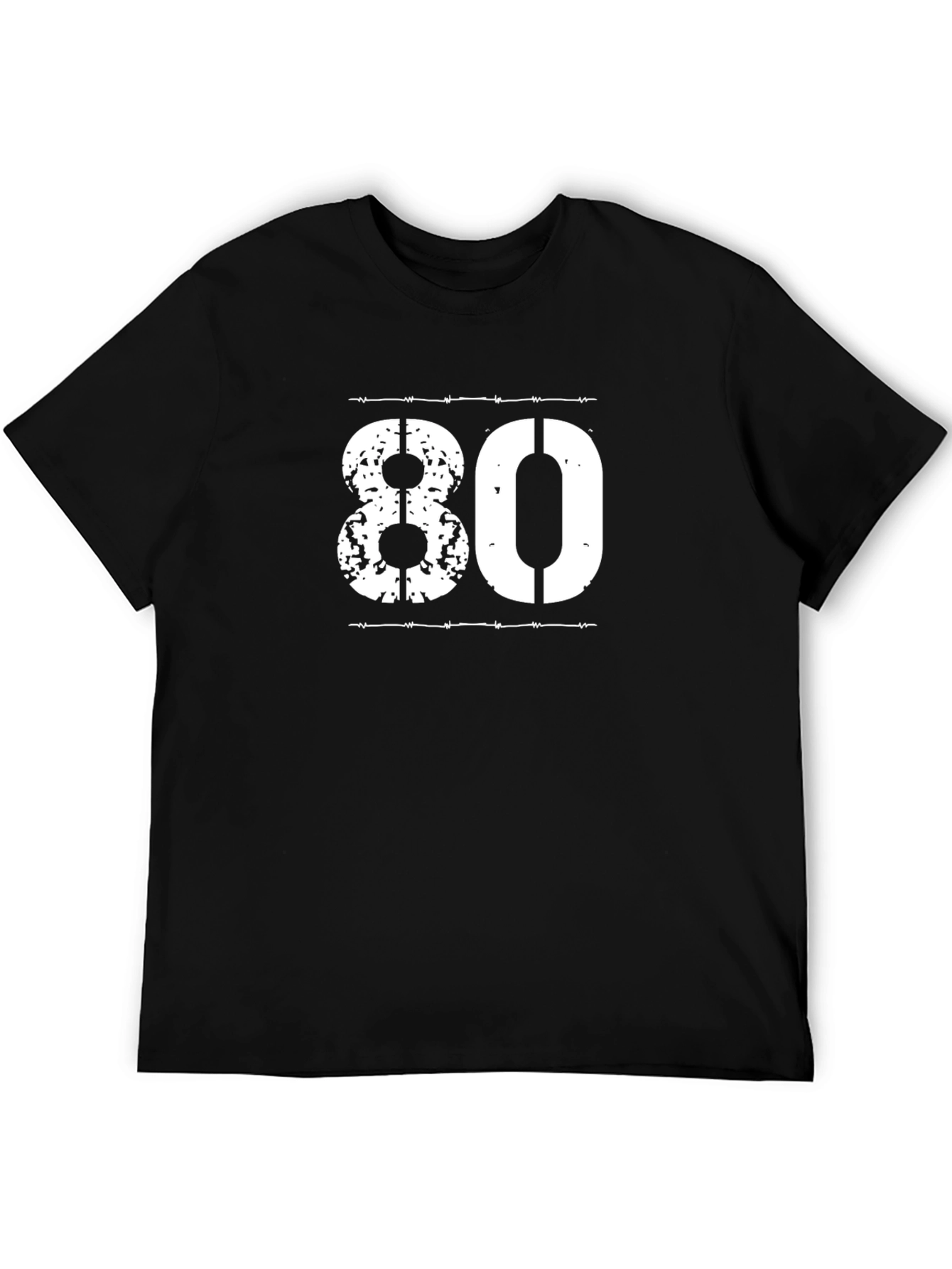 Distressed 80 Graphic Tee - Classic Birthday Gift