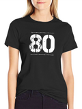 Distressed 80 Graphic Tee - Classic Birthday Gift