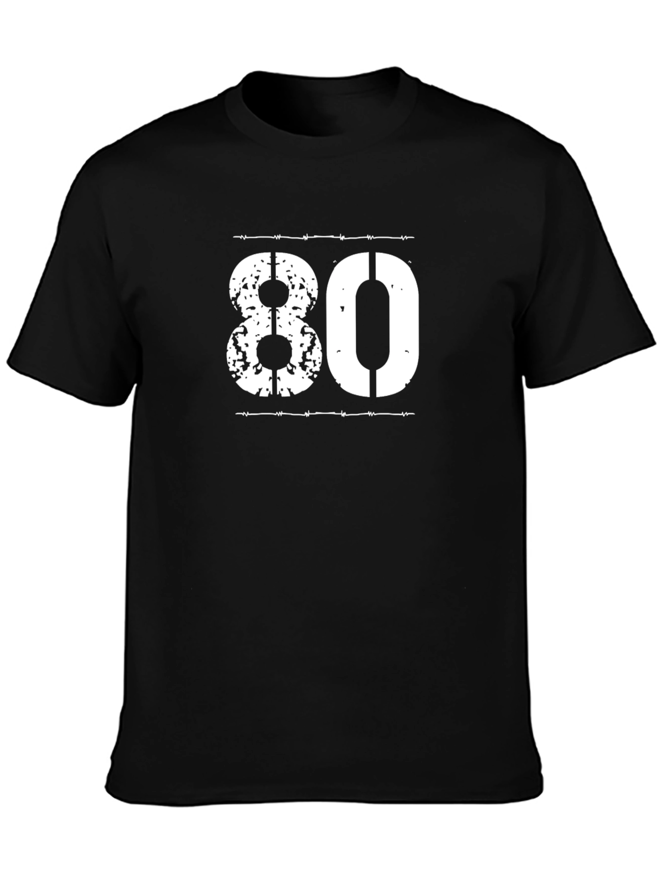 Distressed 80 Graphic Tee - Classic Birthday Gift