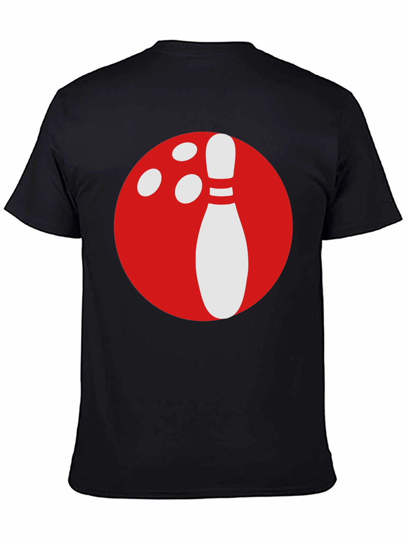 Bowling Ball & Pin Graphic Tee - Classic Style