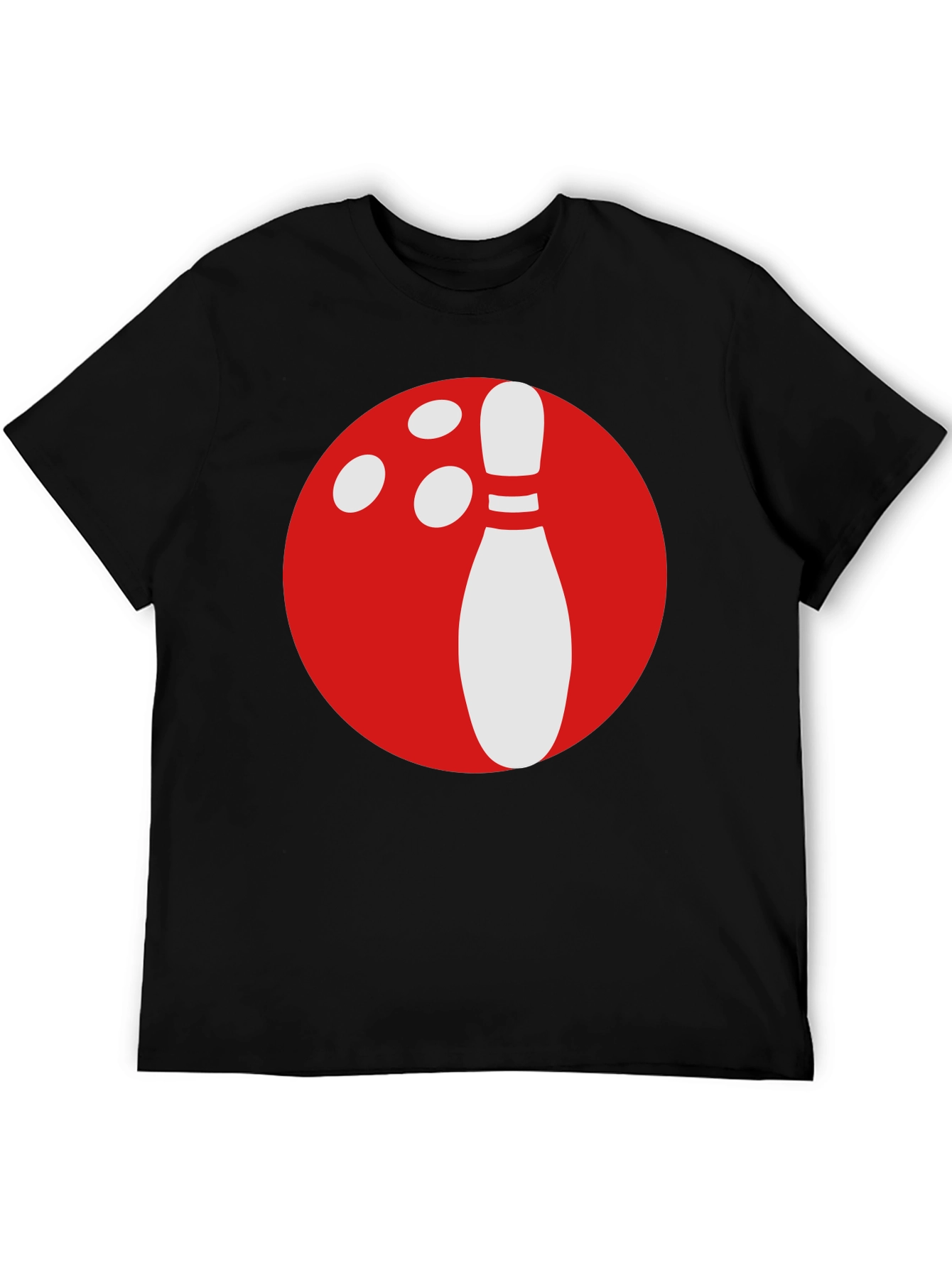 Bowling Ball & Pin Graphic Tee - Classic Style