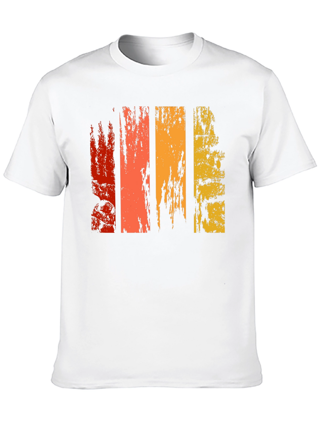 Retro Grunge Stripe Graphic Tee - Black