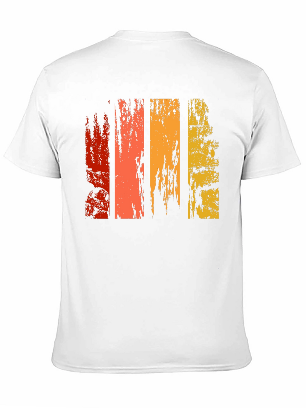 Retro Grunge Stripe Graphic Tee - Black