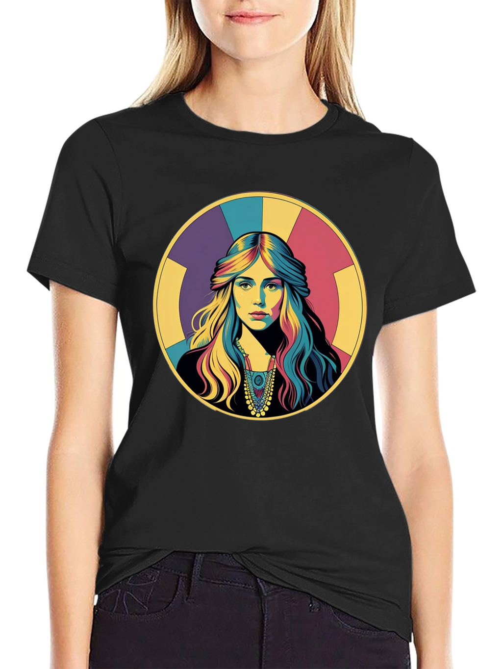 Retro Woman Portrait Graphic T-Shirt