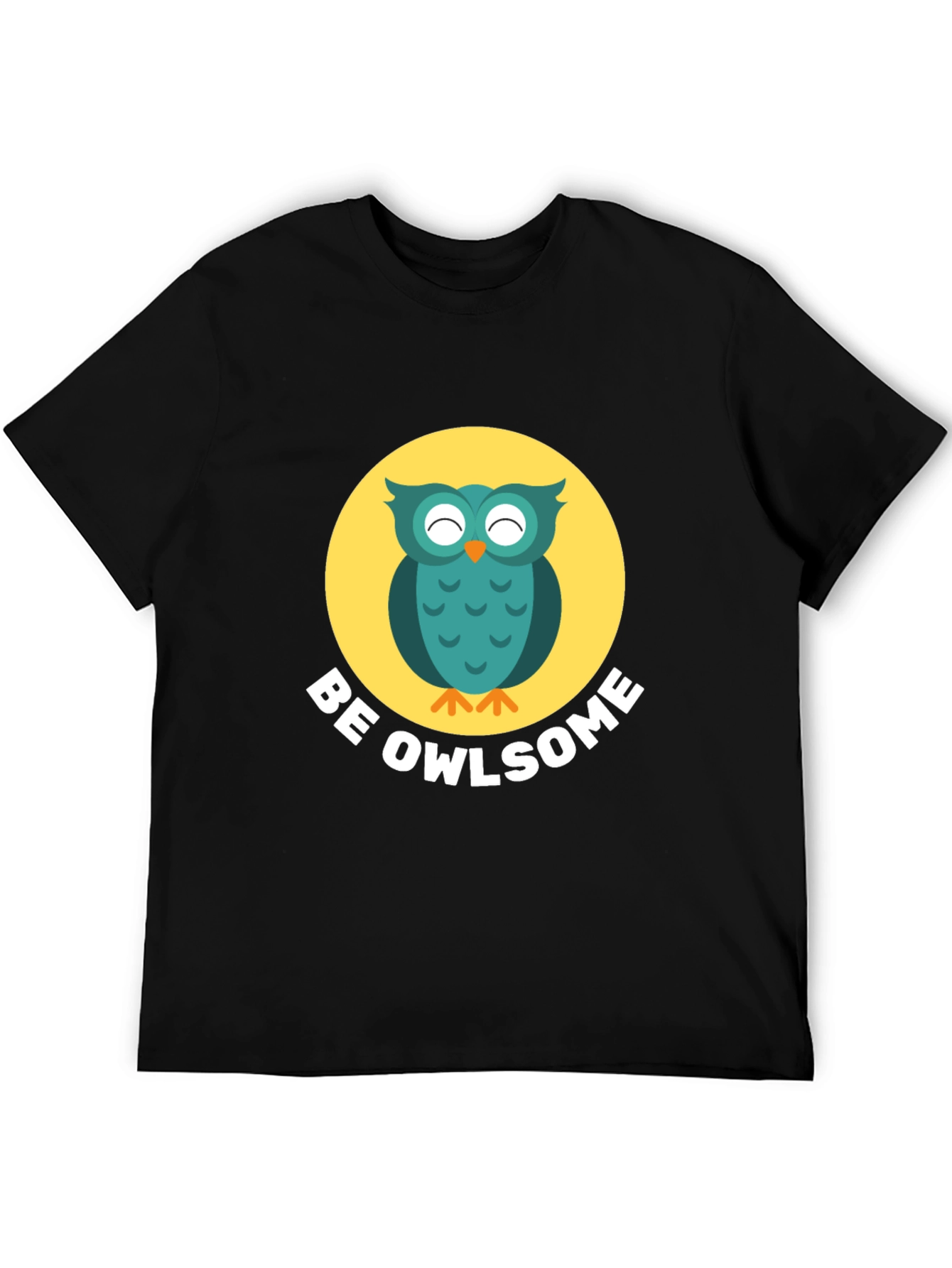 Be Owlsome Graphic Tee - Black Cotton T-Shirt