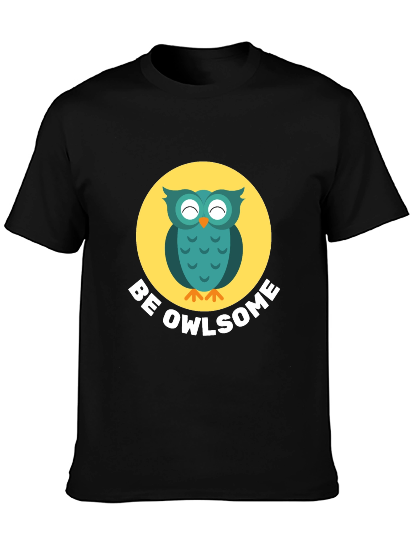 Be Owlsome Graphic Tee - Black Cotton T-Shirt