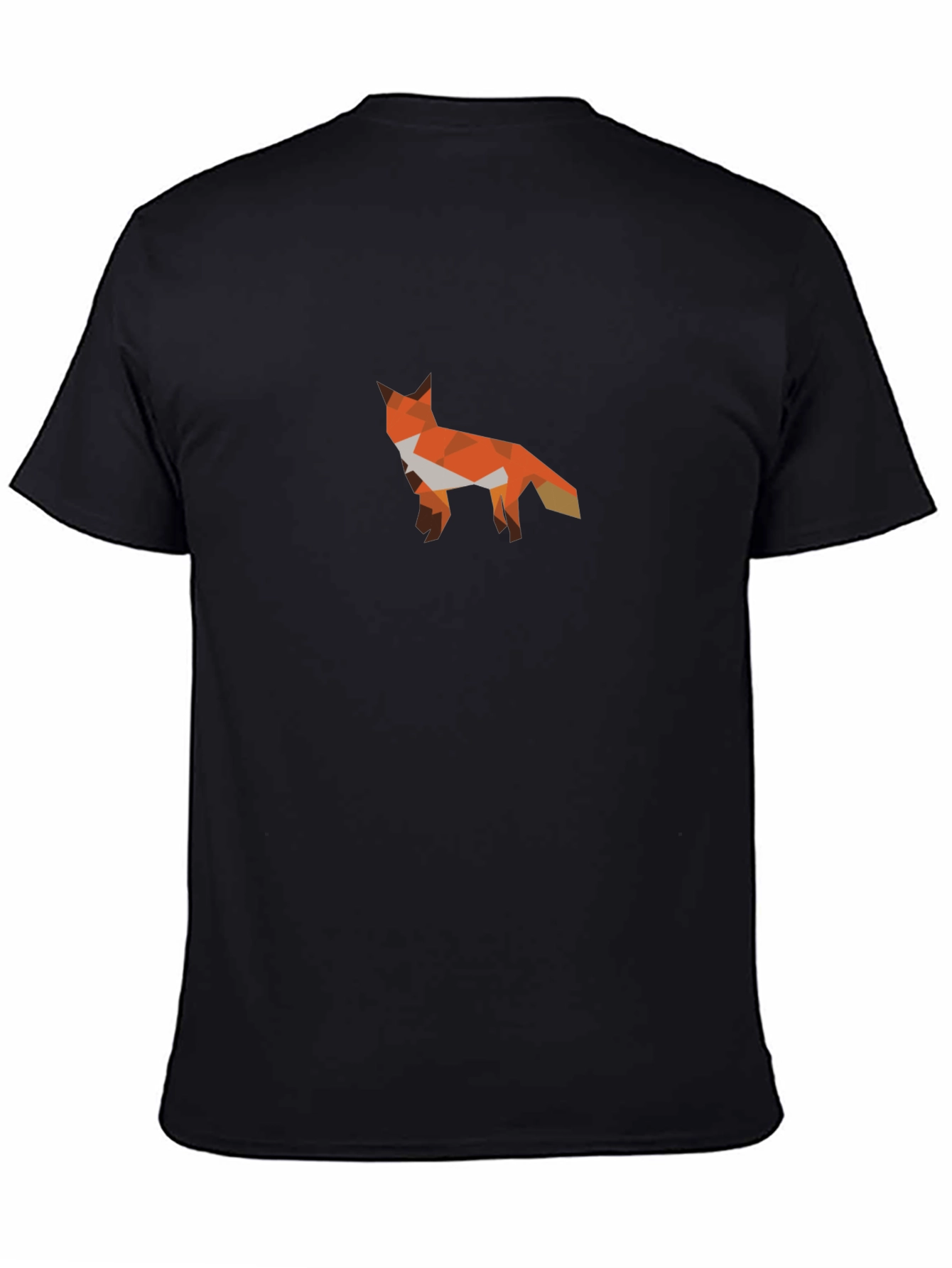Geometric Fox Graphic Tee - Modern Mens T-Shirt