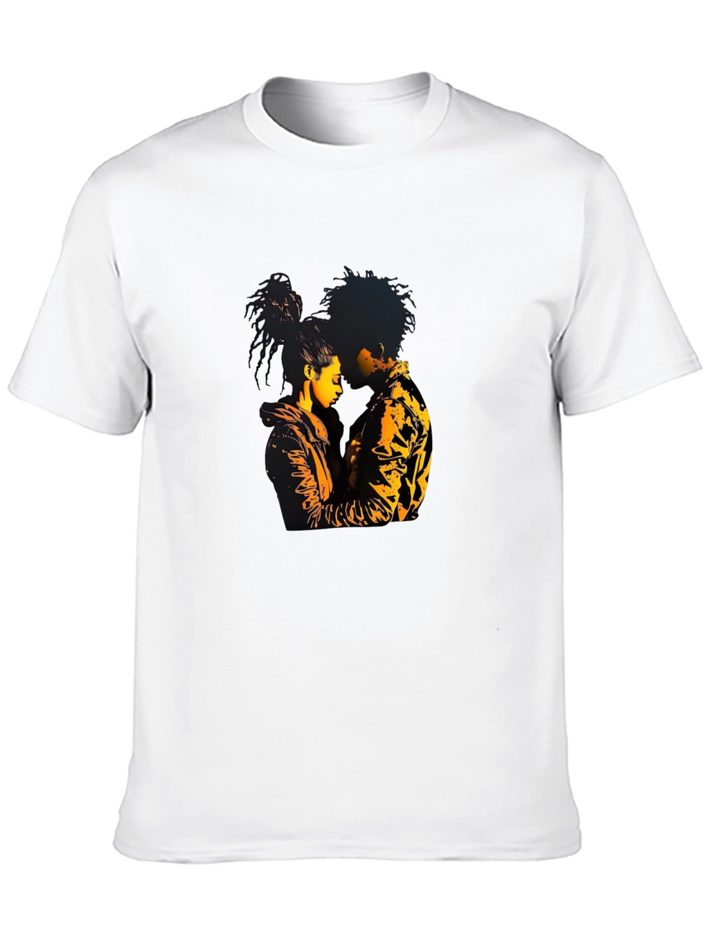 Couple Graphic Black T-Shirt