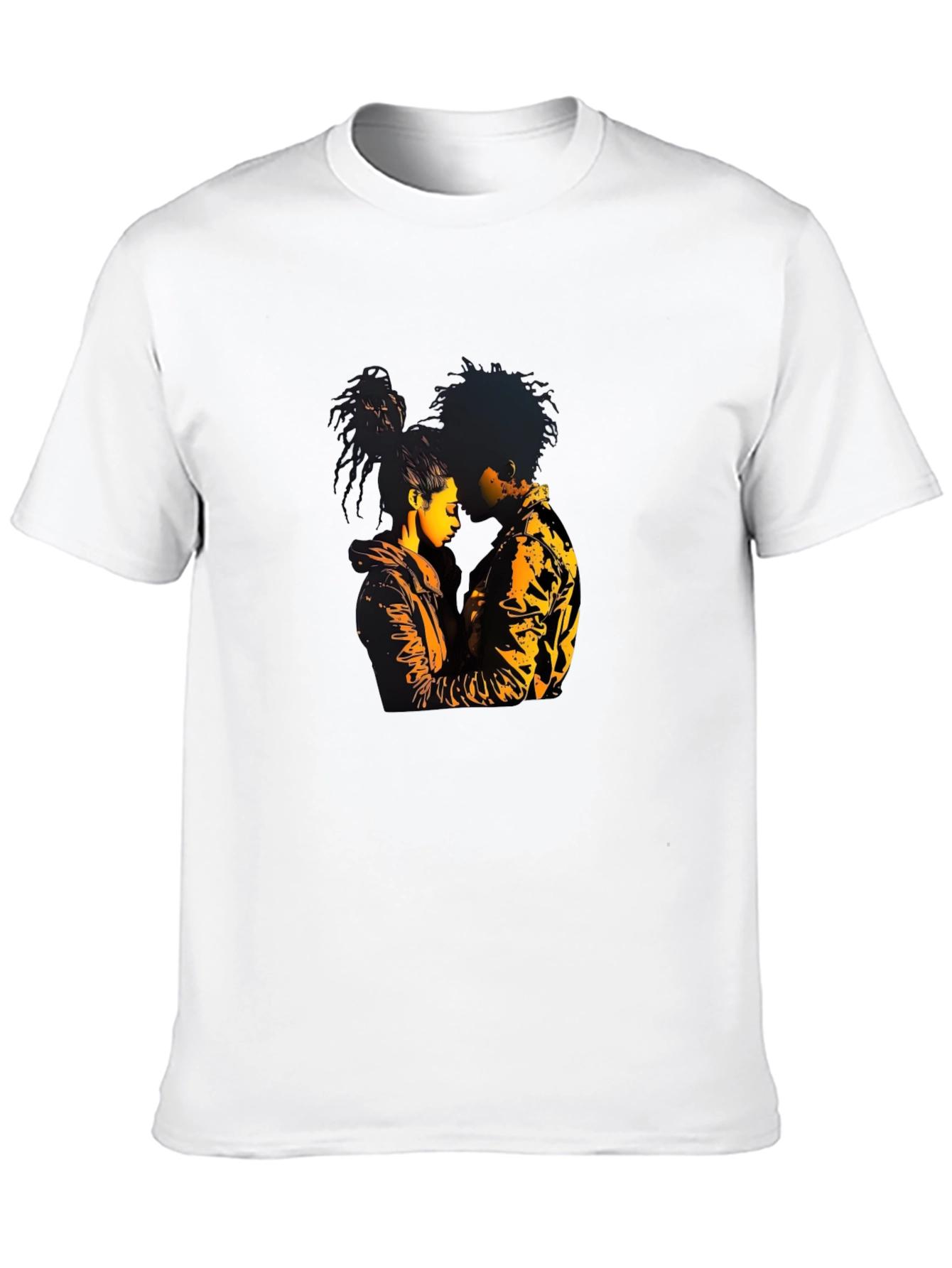 Couple Graphic Black T-Shirt