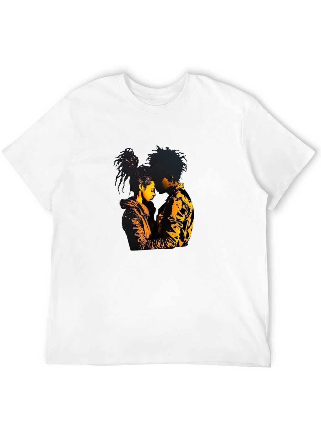 Couple Graphic Black T-Shirt