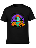 Halloween Alien Graphic T-Shirt