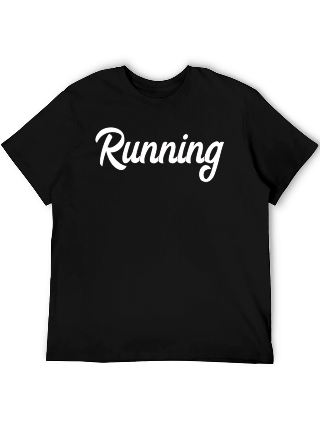 Running Graphic T-Shirt - Black Cotton