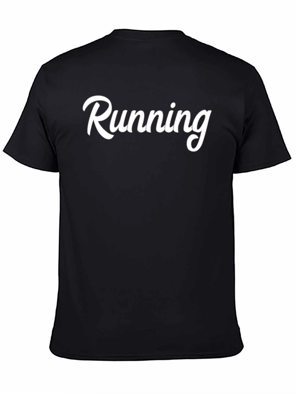 Running Graphic T-Shirt - Black Cotton