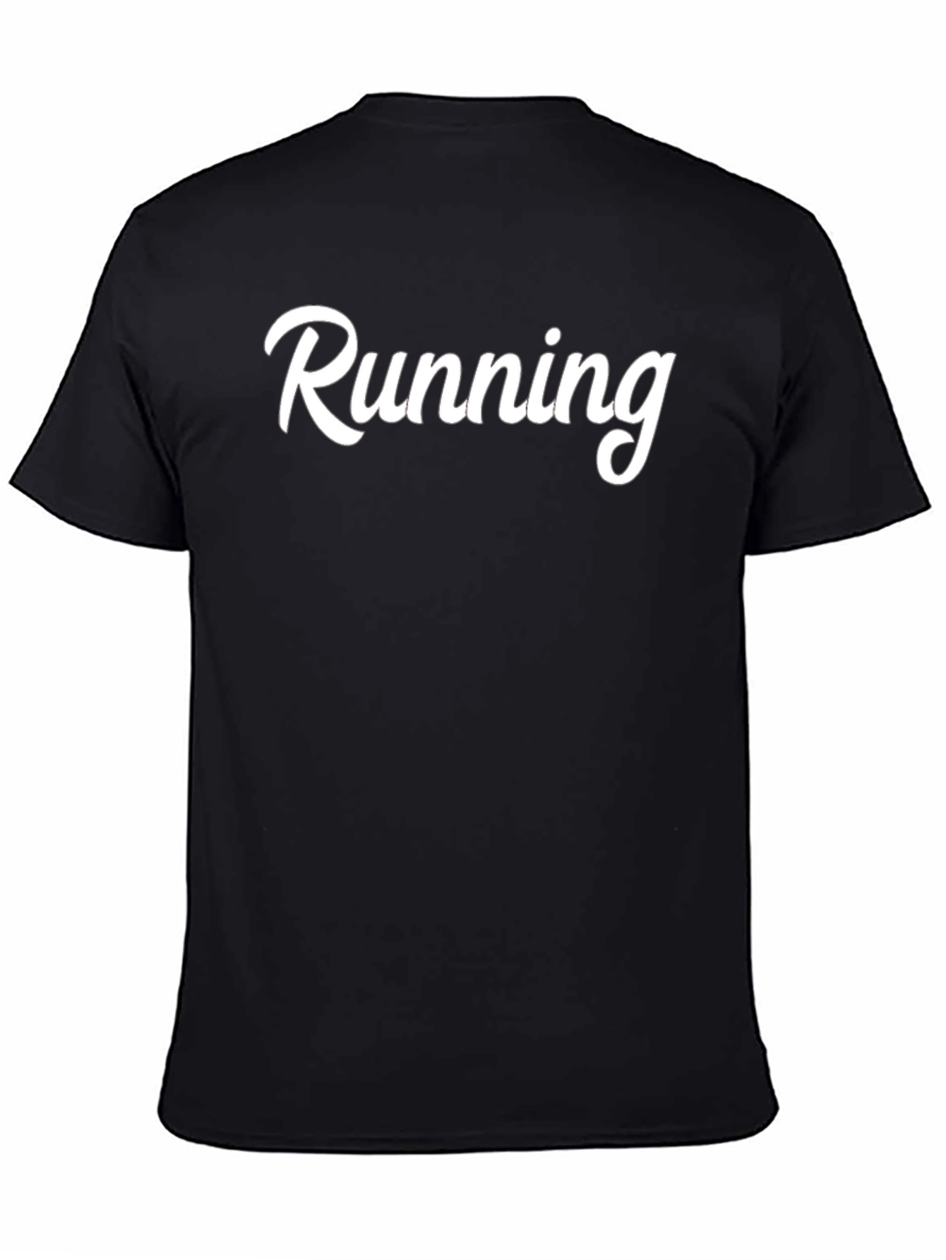 Running Graphic T-Shirt - Black Cotton