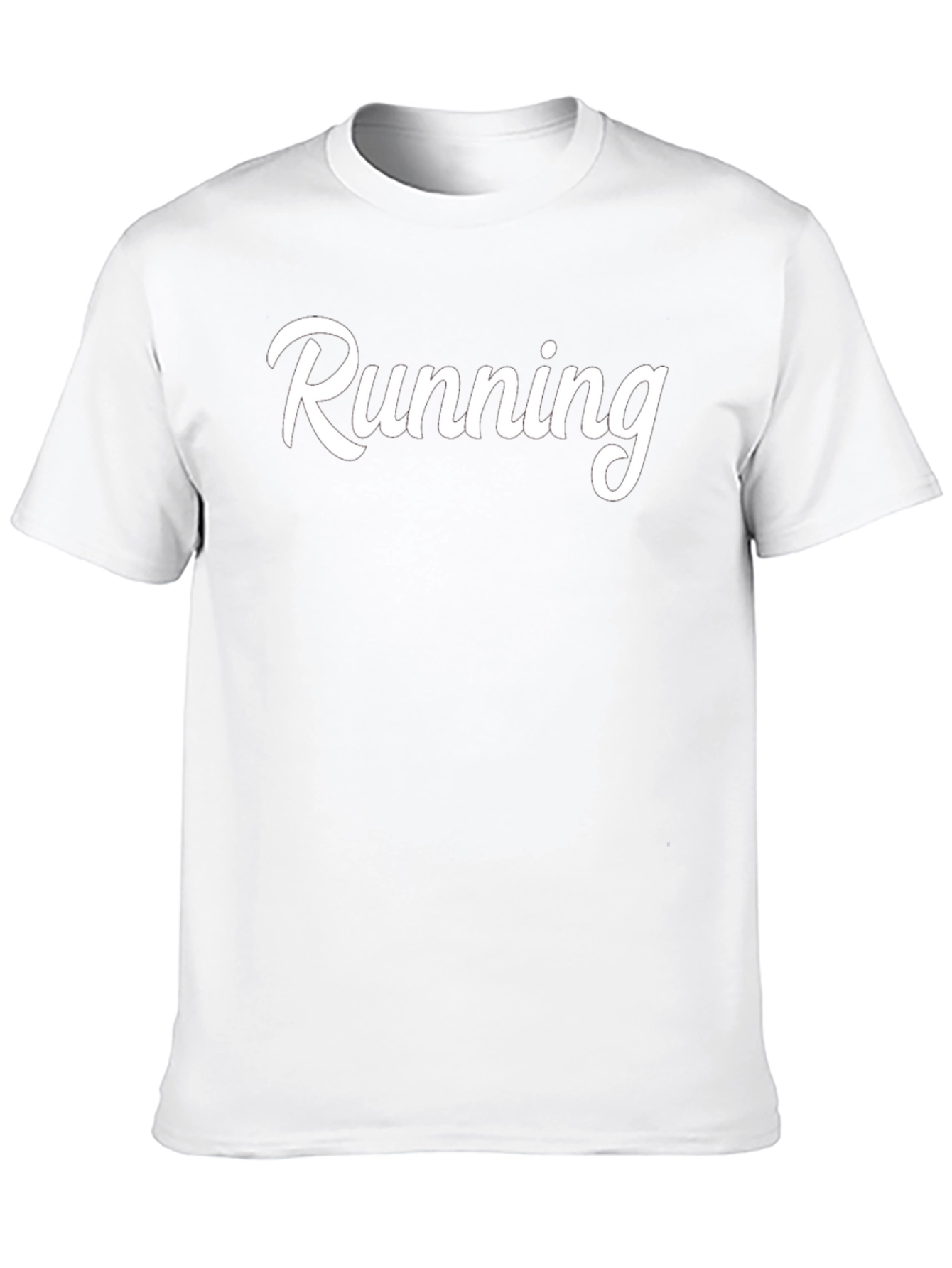 Running Graphic T-Shirt - Black Cotton