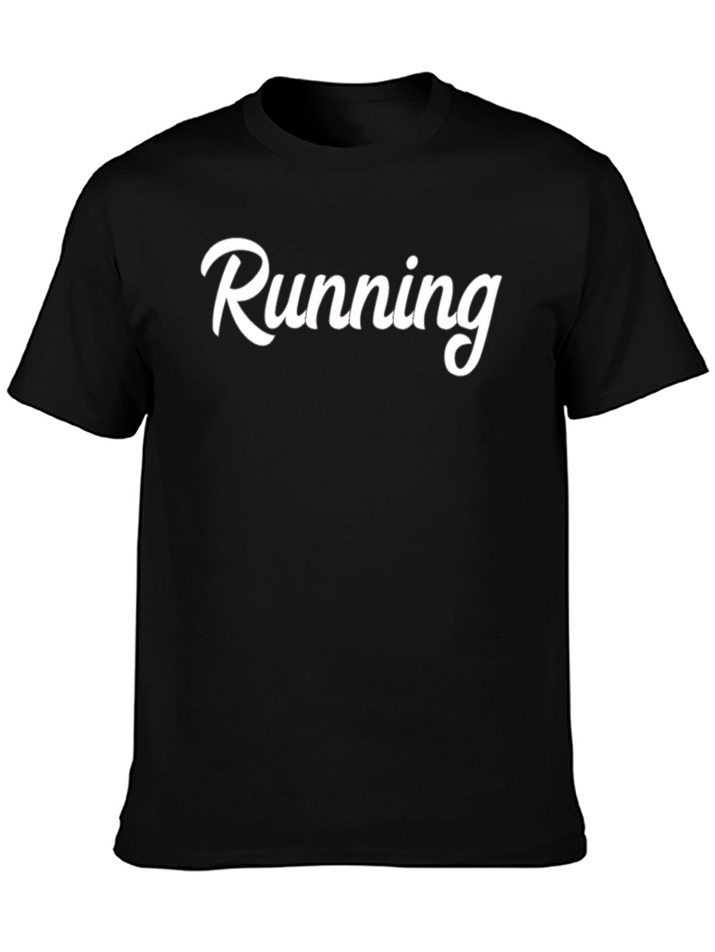 Running Graphic T-Shirt - Black Cotton
