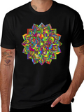 Rainbow Mandala T-Shirt - Vibrant Graphic Tee