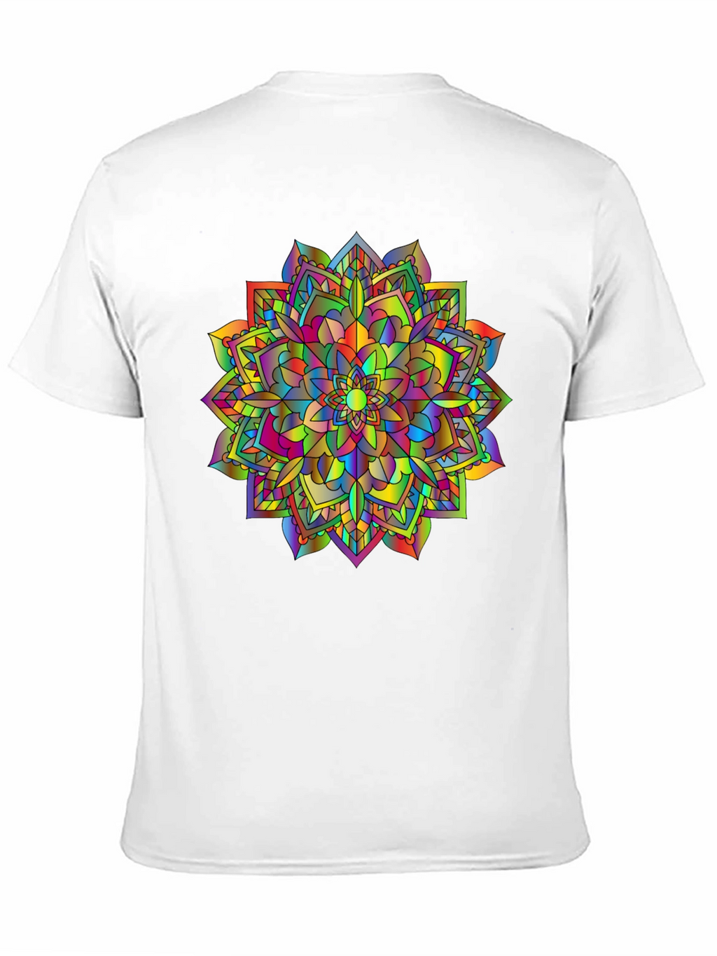 Rainbow Mandala T-Shirt - Vibrant Graphic Tee