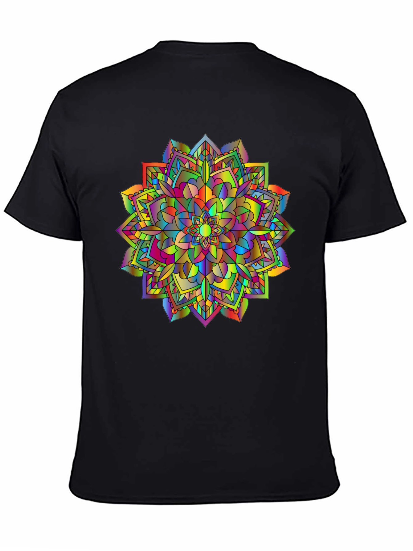 Rainbow Mandala T-Shirt - Vibrant Graphic Tee