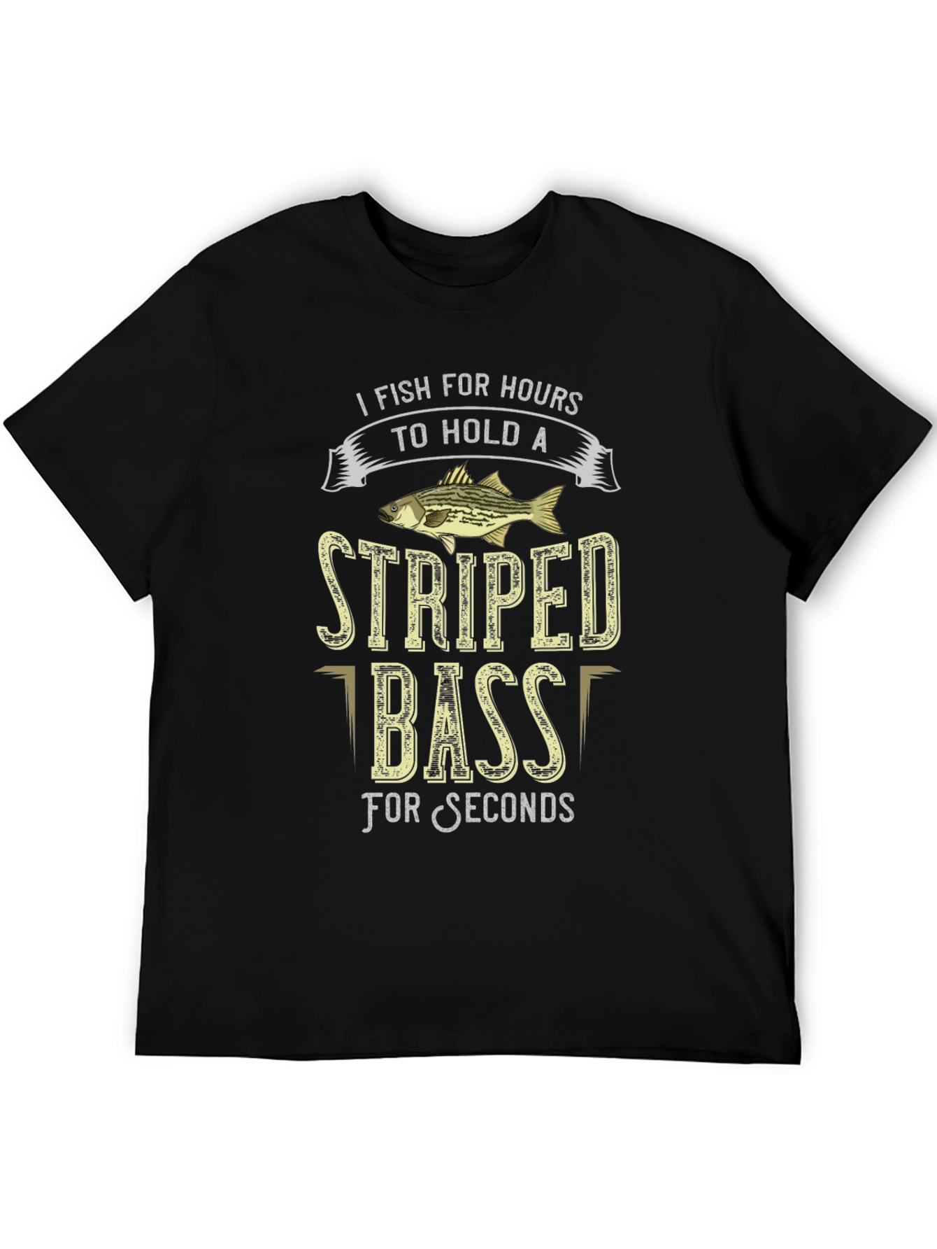 Striped Bass Fishing T-Shirt: Hours to Seconds
