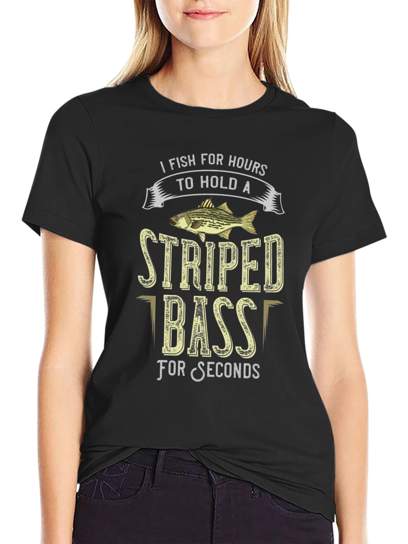 Striped Bass Fishing T-Shirt: Hours to Seconds