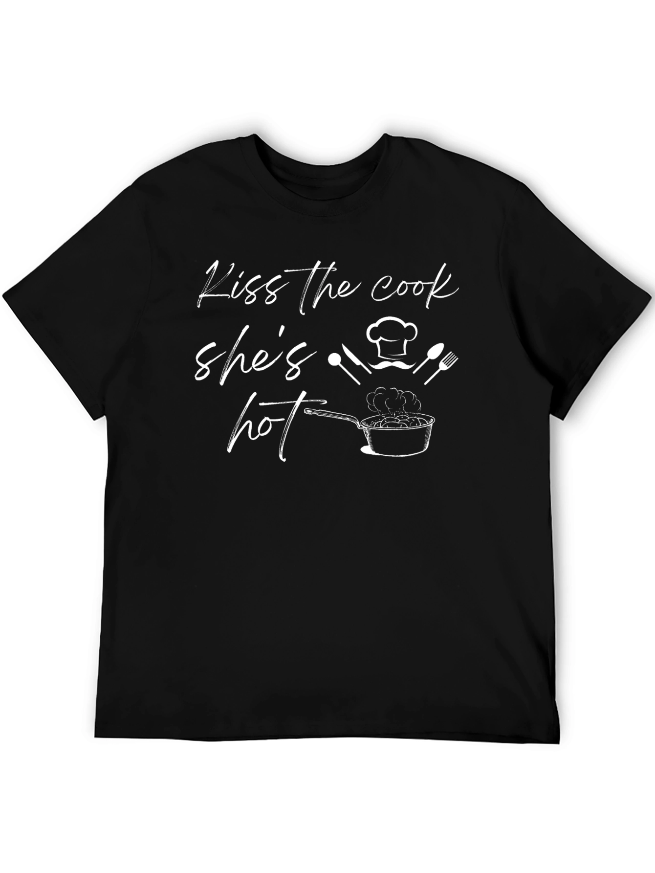 Kiss the Cook Funny Graphic T-Shirt
