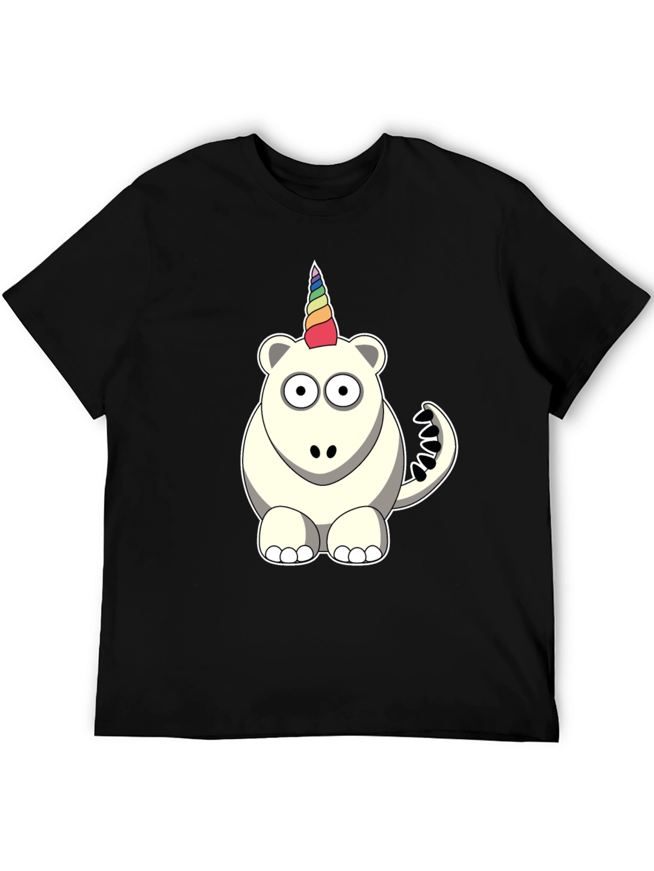 Unicorn Bear Graphic Tee - Mens Black T-Shirt