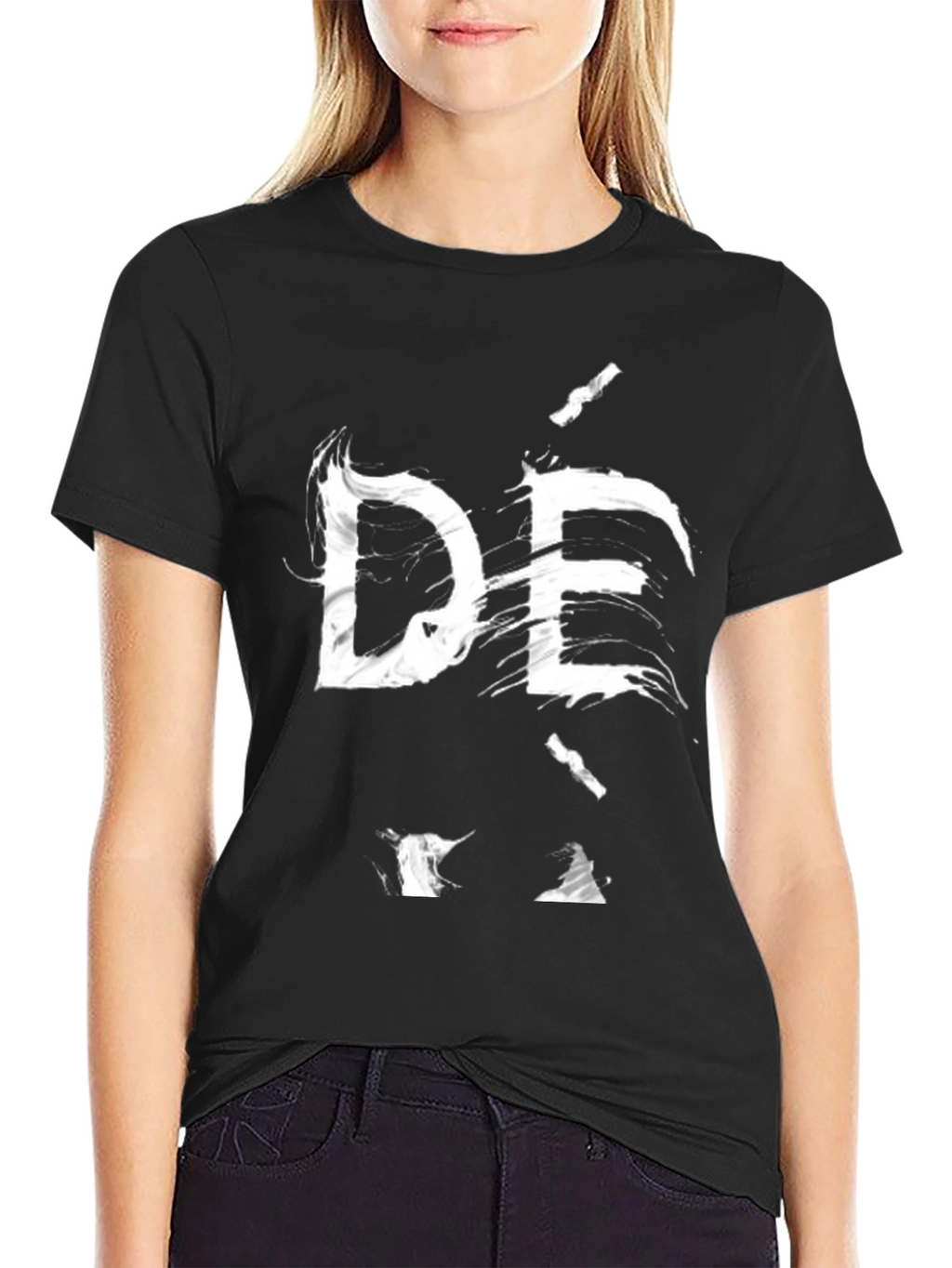 Abstract DE Graphic Black T-Shirt