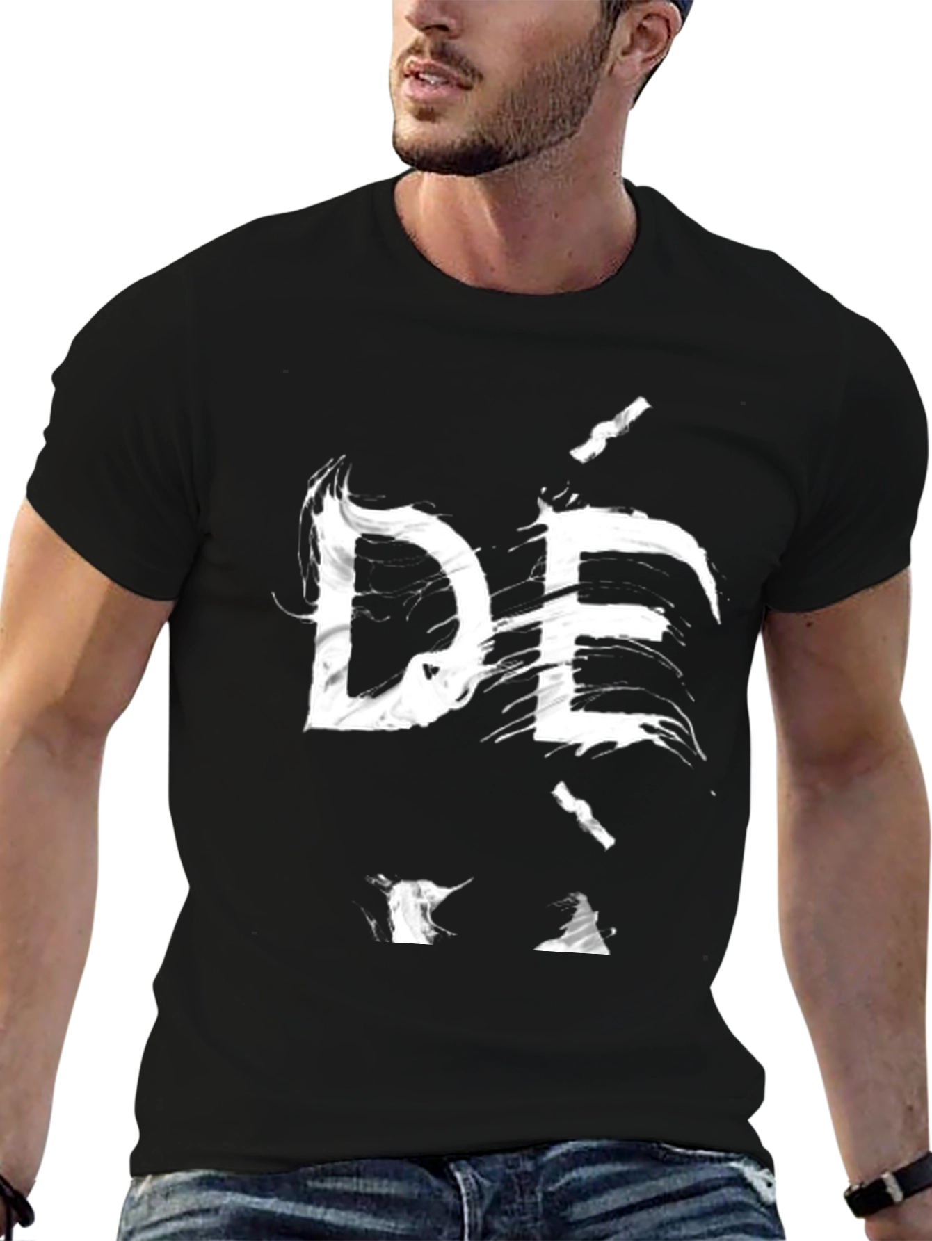 Abstract DE Graphic Black T-Shirt