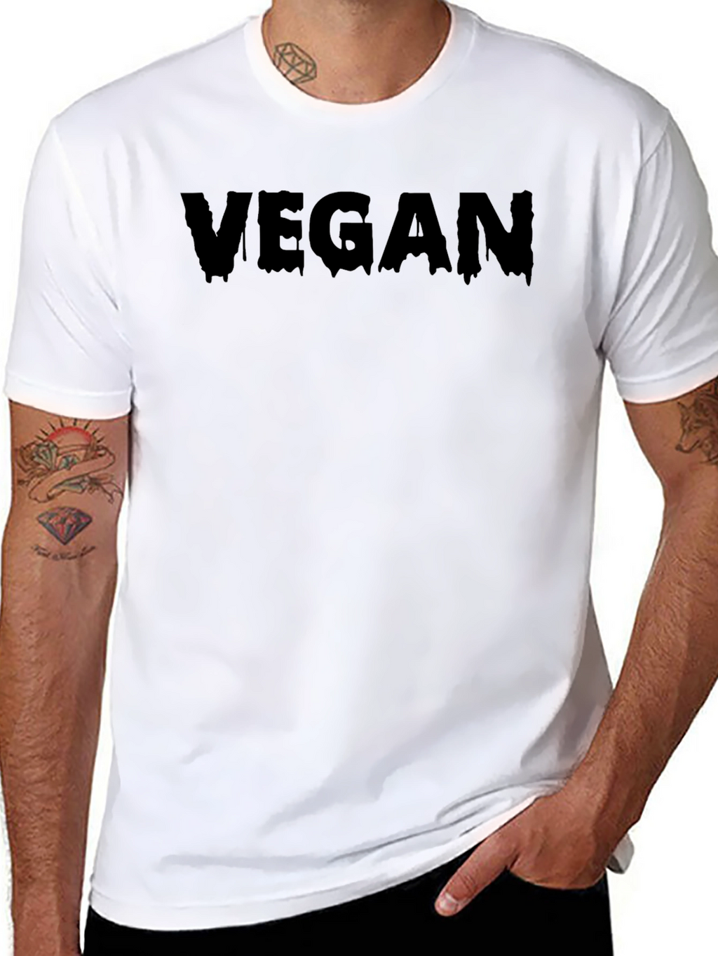 Vegan Graphic Tee - Black Unisex T-Shirt
