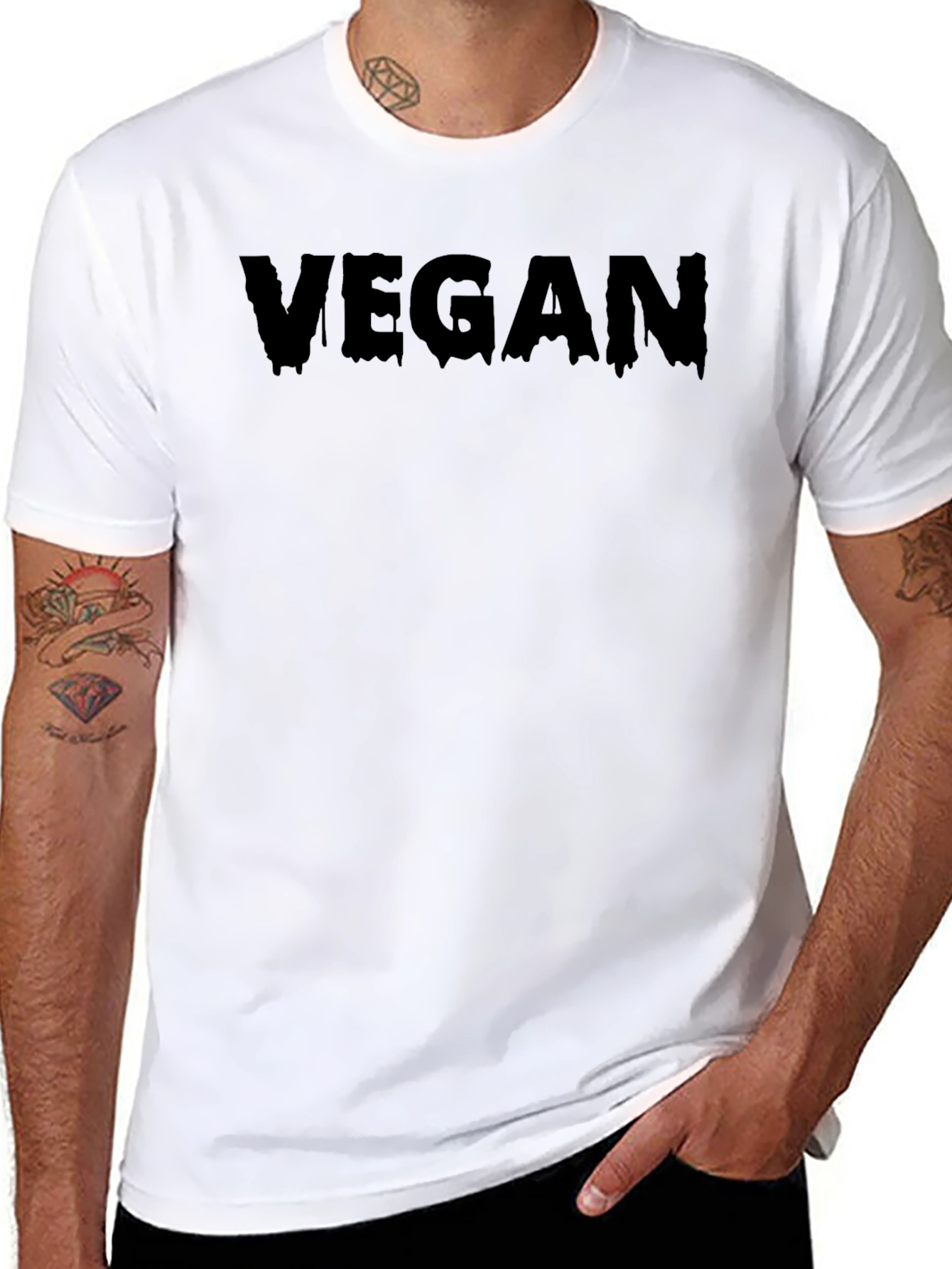 Vegan Graphic Tee - Black Unisex T-Shirt