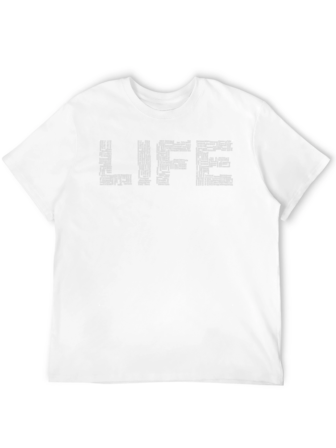 Life Typography Black T-Shirt