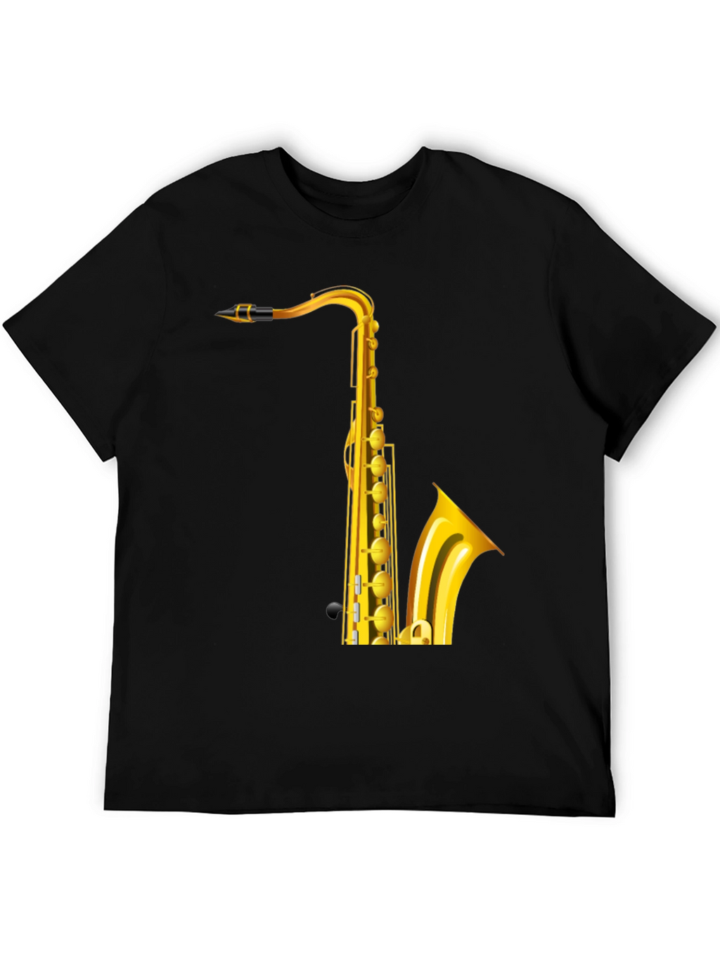 Saxophone Graphic Print Mens T-Shirt