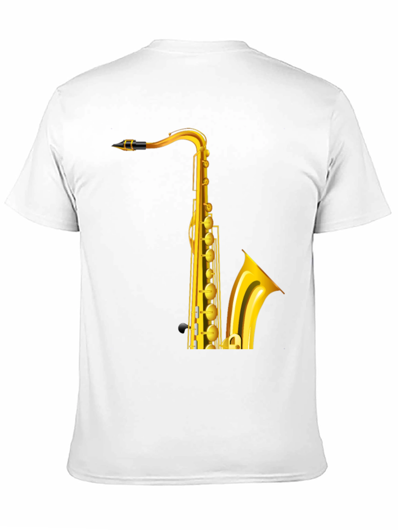 Saxophone Graphic Print Mens T-Shirt