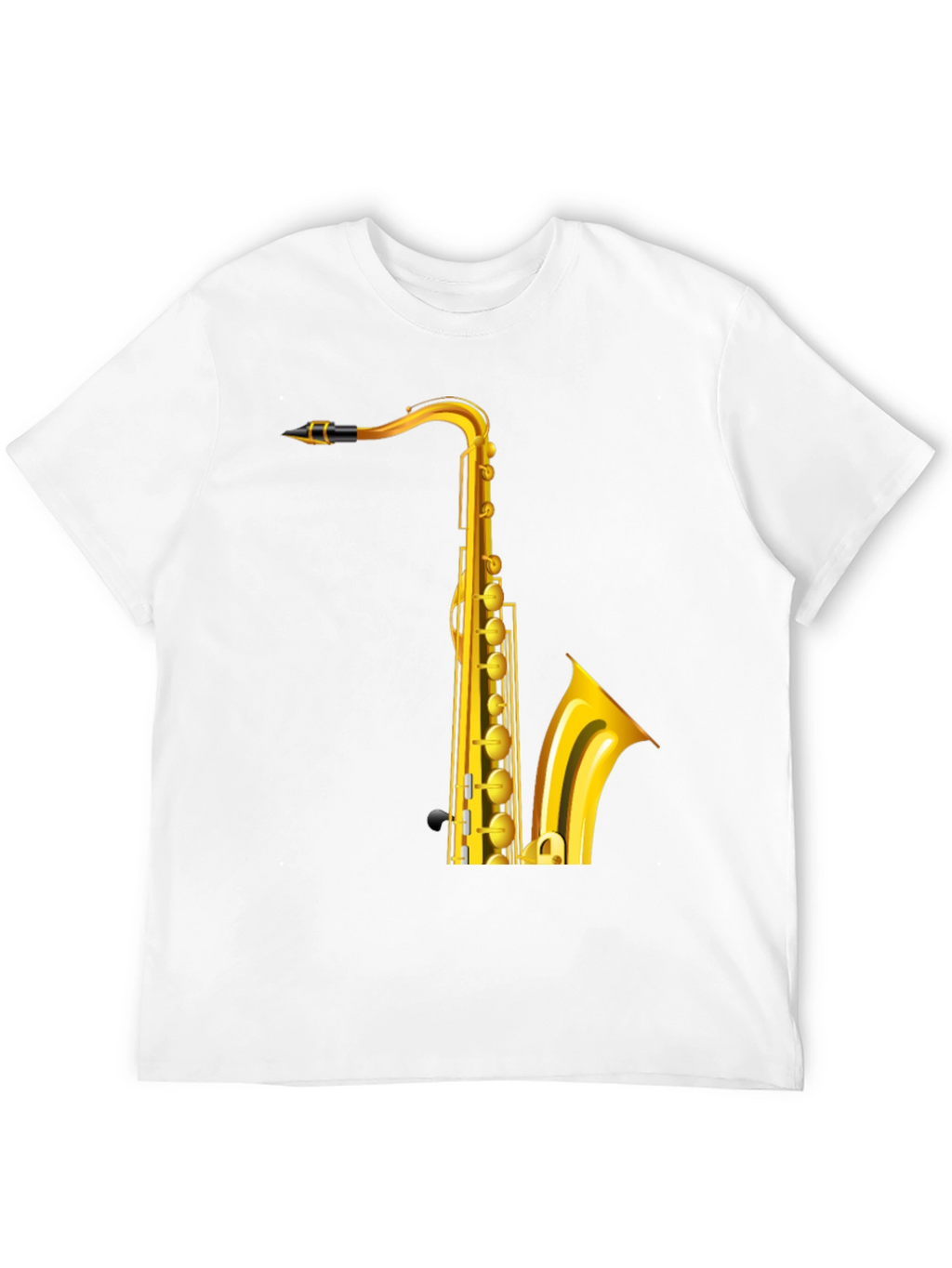 Saxophone Graphic Print Mens T-Shirt