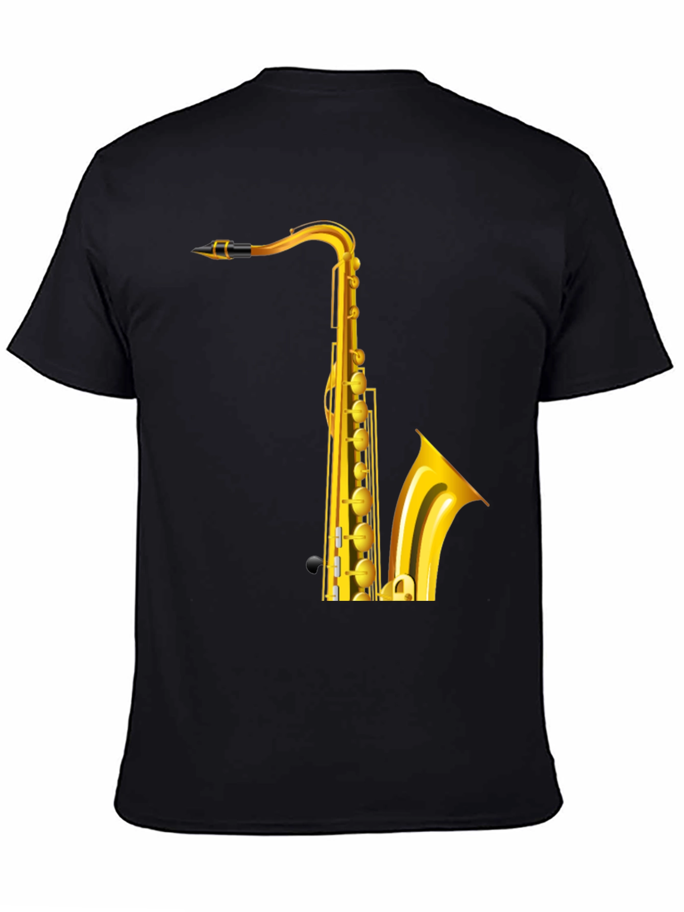 Saxophone Graphic Print Mens T-Shirt