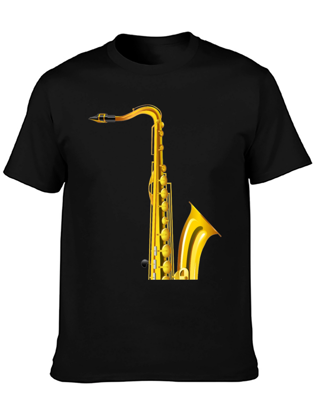 Saxophone Graphic Print Mens T-Shirt
