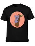 Koala Hugging Tree T-Shirt - Cute Cartoon Design