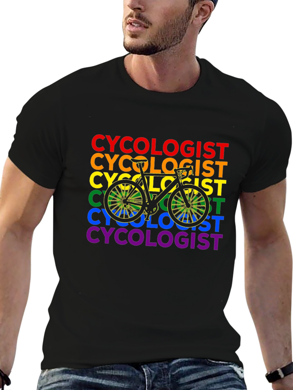 LGBTQ Pride Cycologist Bicycle T-Shirt