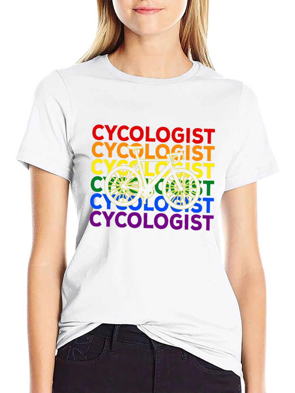 LGBTQ Pride Cycologist Bicycle T-Shirt