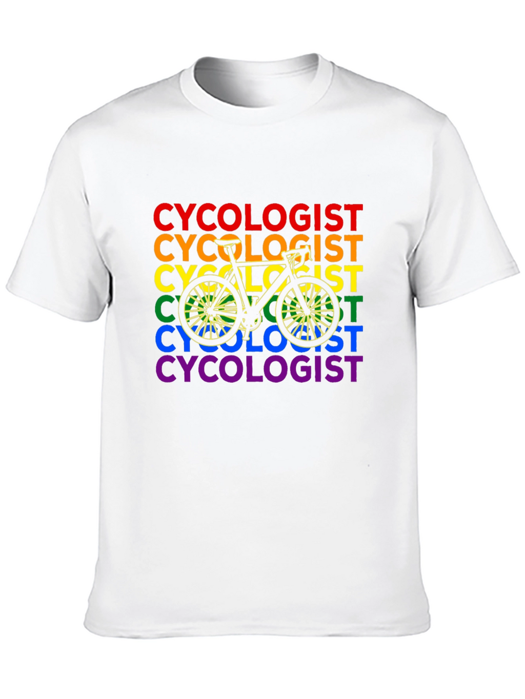 LGBTQ Pride Cycologist Bicycle T-Shirt