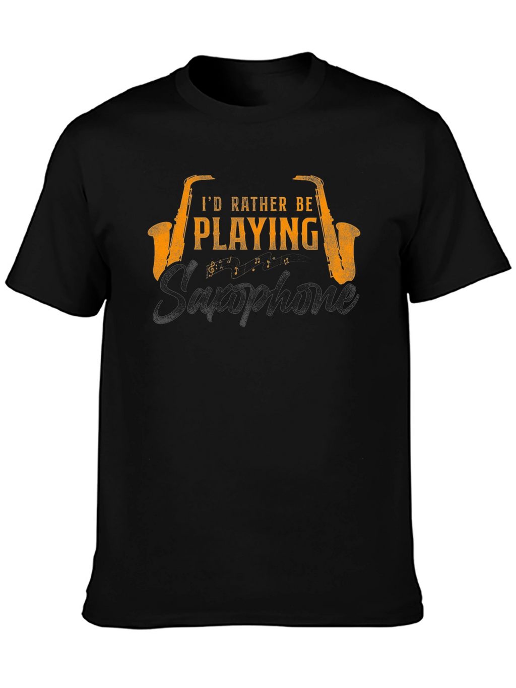 Saxophone Player Black T-Shirt - Musician Gift