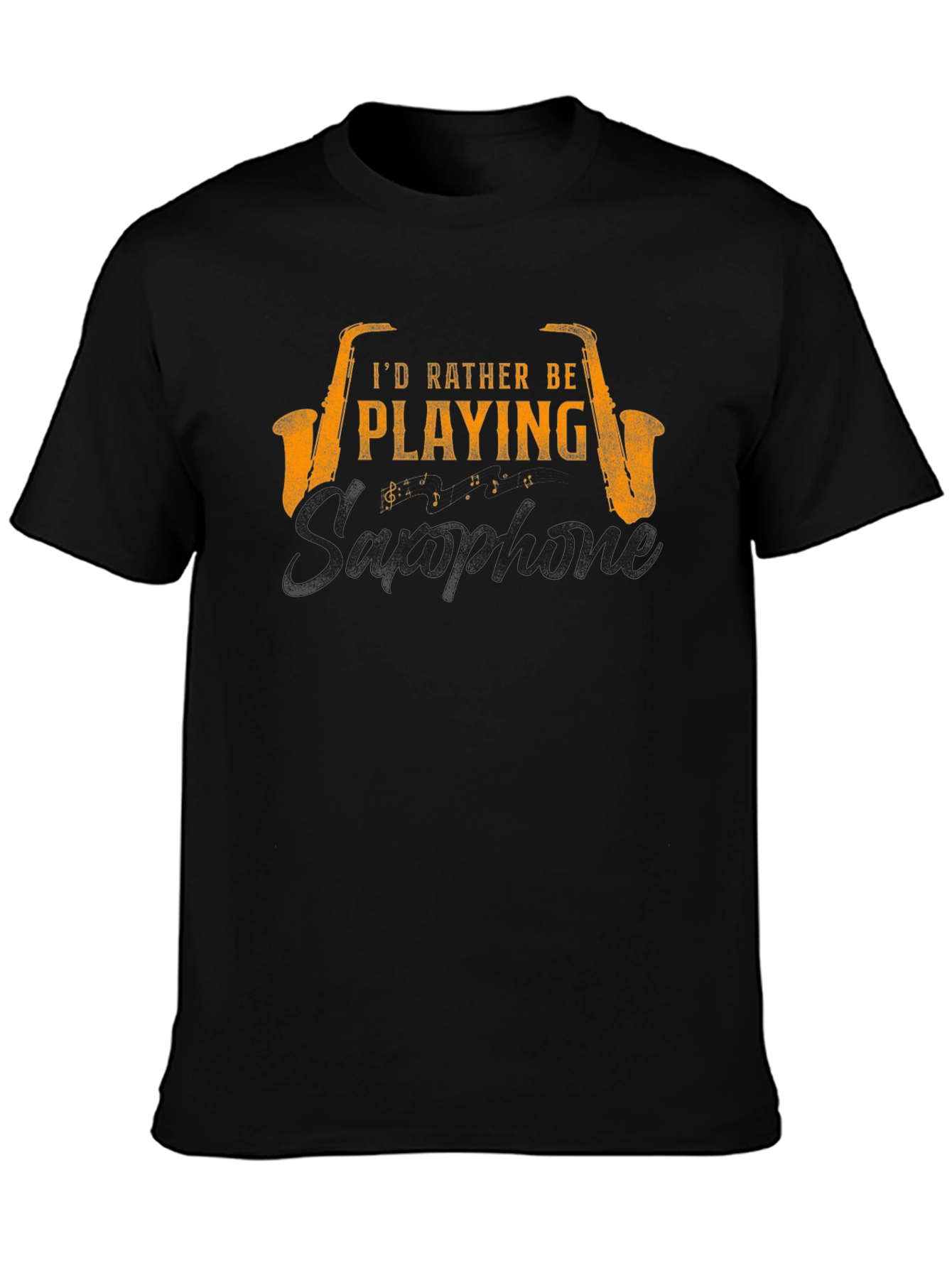 Saxophone Player Black T-Shirt - Musician Gift