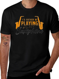 Saxophone Player Black T-Shirt - Musician Gift