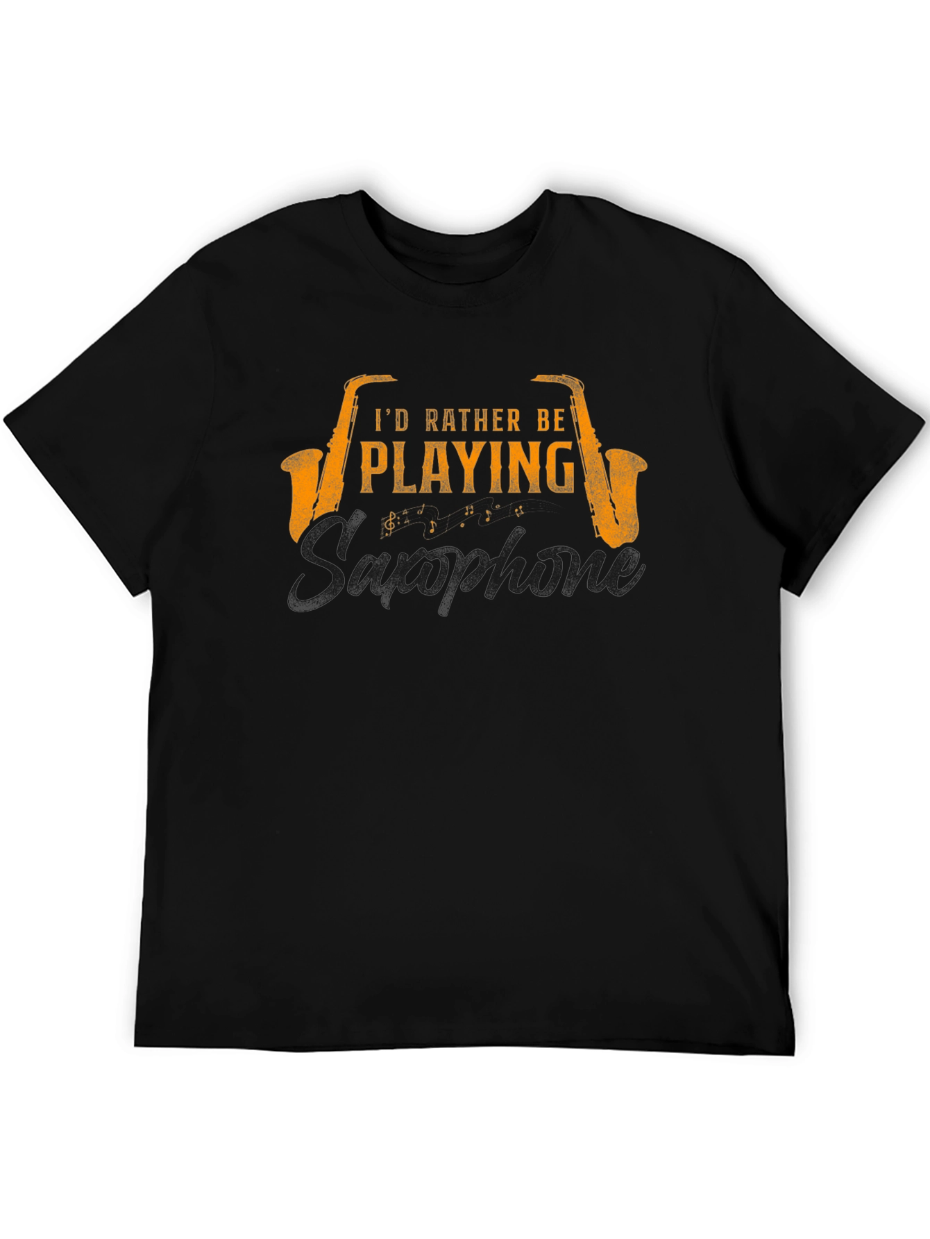 Saxophone Player Black T-Shirt - Musician Gift