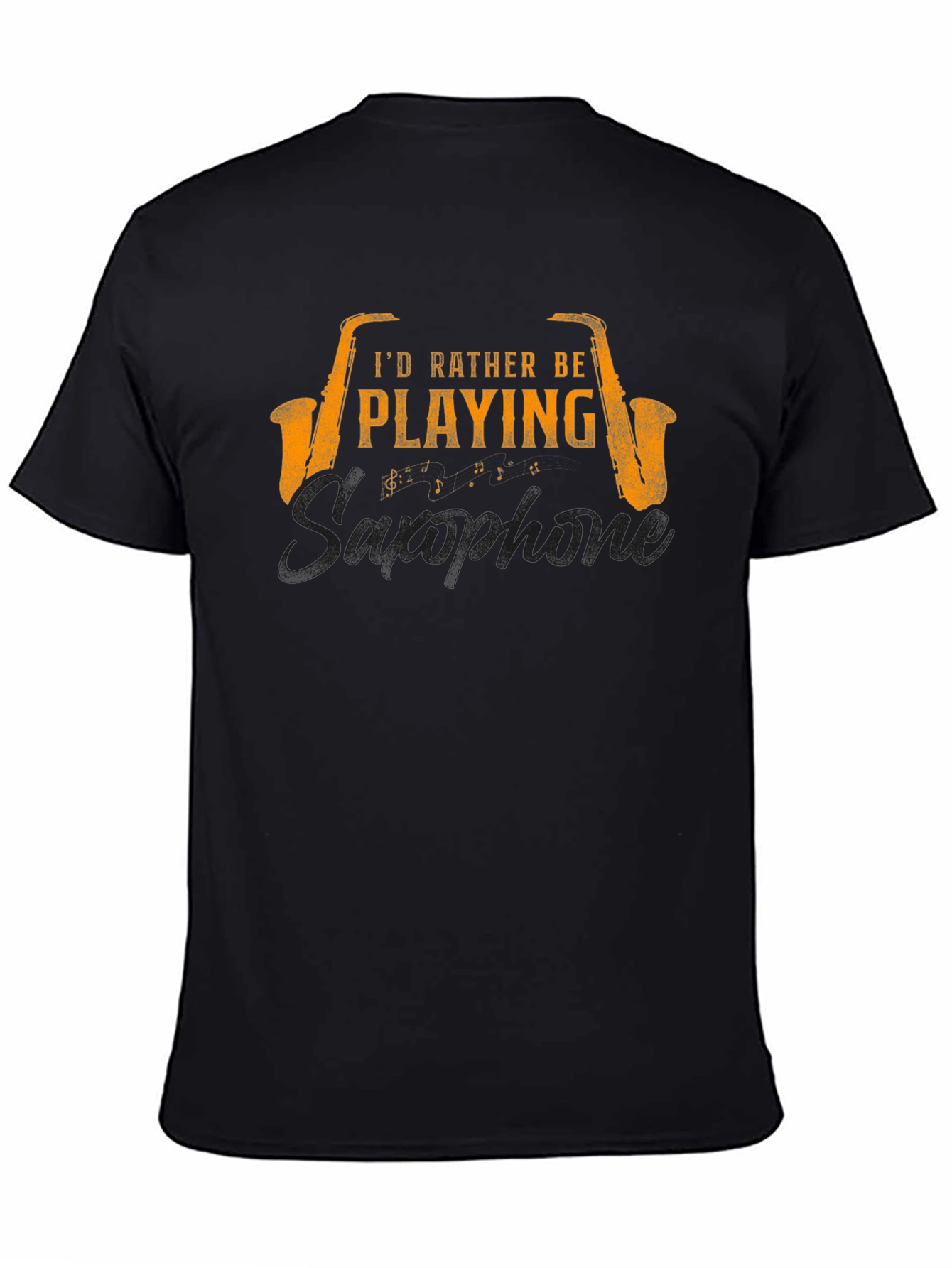 Saxophone Player Black T-Shirt - Musician Gift