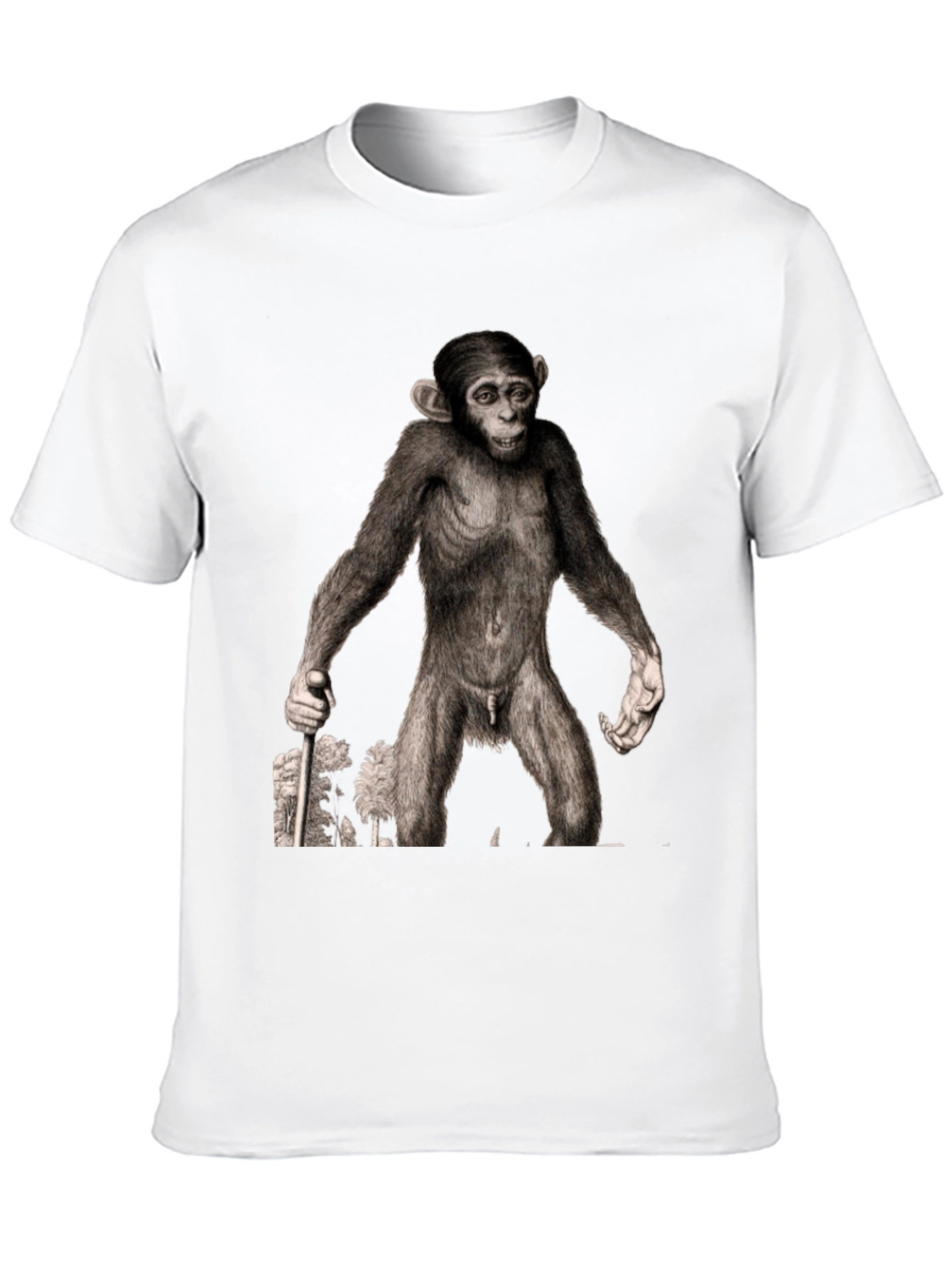Ape Illustration Graphic Tee - Black