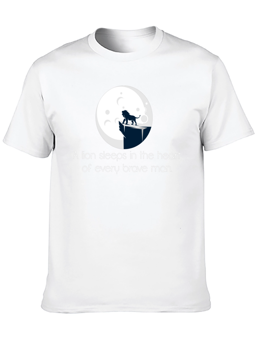 Lion Heart Mens Black Graphic T-Shirt
